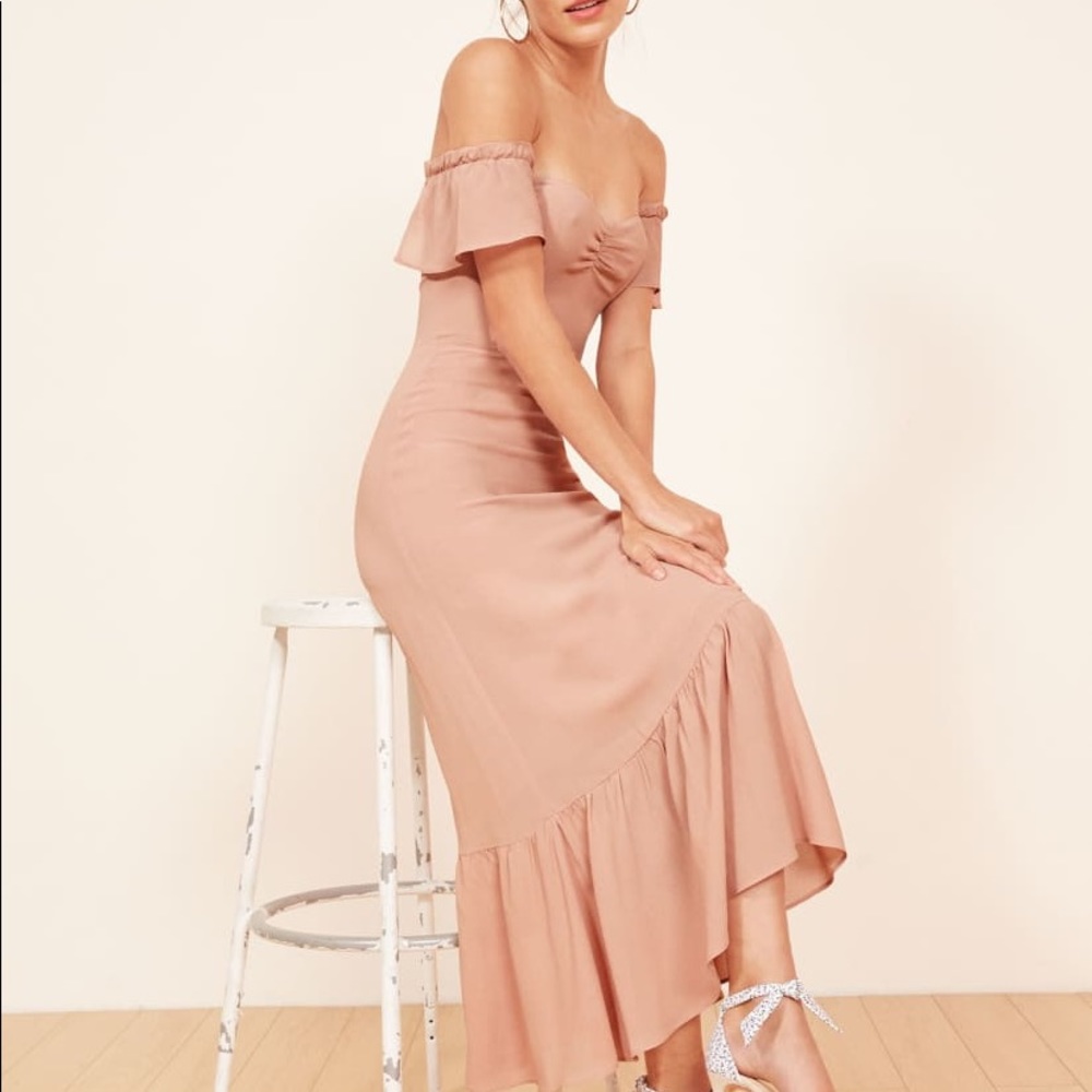 Reformation Butterfly dress in blush/ pink size 2
